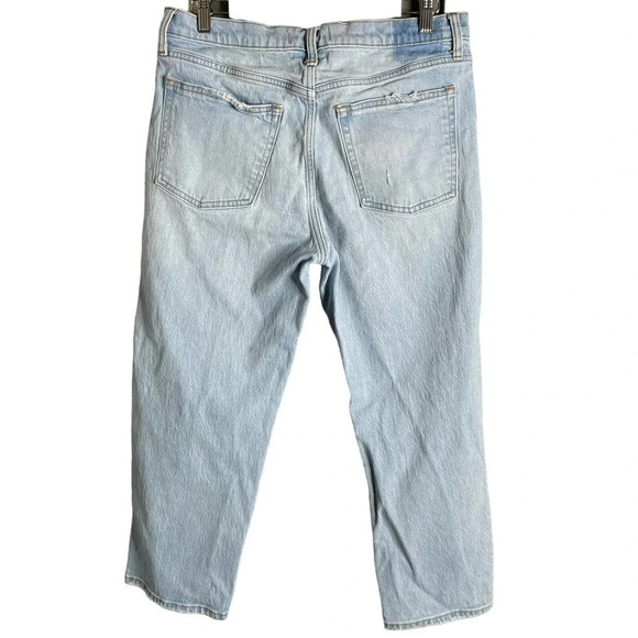 Abercrombie & Fitch The Boyfriend Mid-Rise Jeans Light Ripped Wash Size 31 - Picture 3 of 4